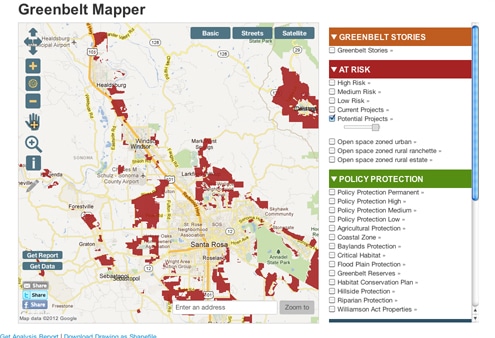 Greenbelt Mapper screenshot