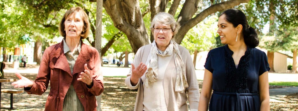 The women of Sunnyvale Cool (from left to right: Margaret, Barbara, and Janani)