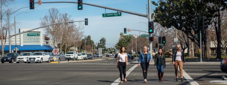 The stretch of El Camino Real in Mountain View chosen for improvement in the City's 2014 plan.