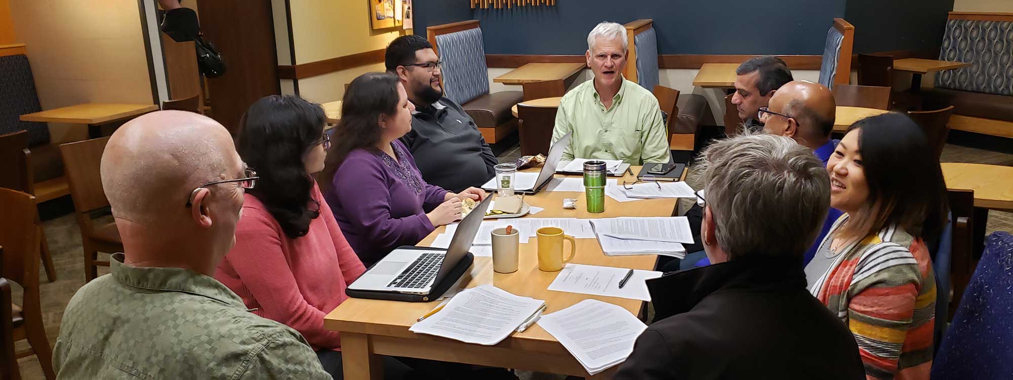 The Santa Clara Community Advocates discussing their shared vision for the El Camino Real