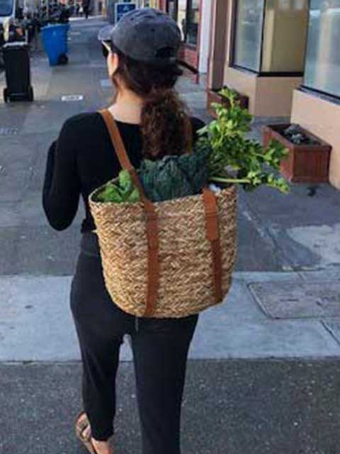 shopping at local farmers market