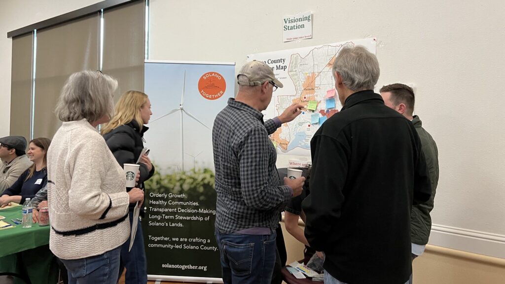 Solano Together Launch Events Viewing the Map of the Proposed California Forever Development